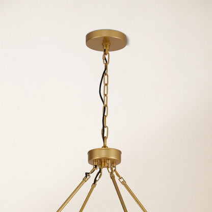 Cylora Glass Tube 2-Tier Round Chandelier 122cm
