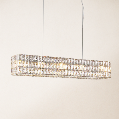 Mia Rectangular Crystal Chandelier 122 cm W