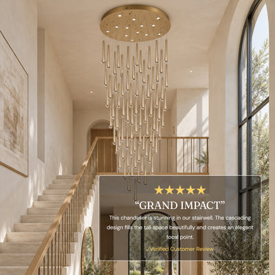 Aurelyn Crystal Round Chandelier 48"D