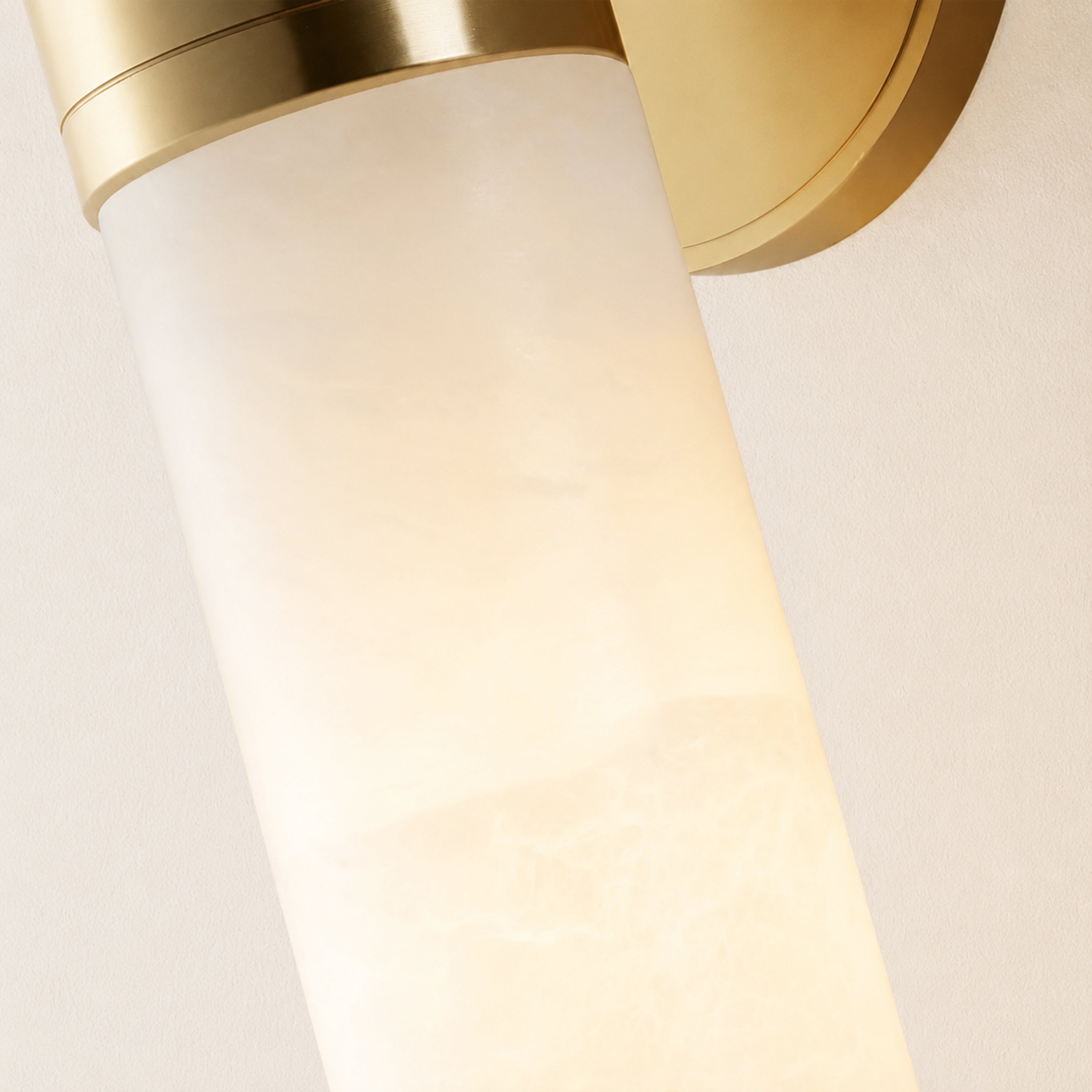 Aventra Alabaster Cylindrical Wall Sconce