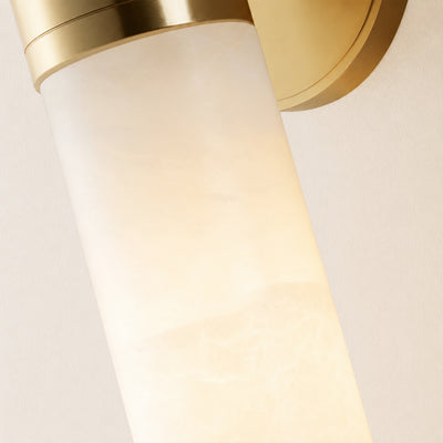 Aventra Alabaster Cylindrical Wall Sconce