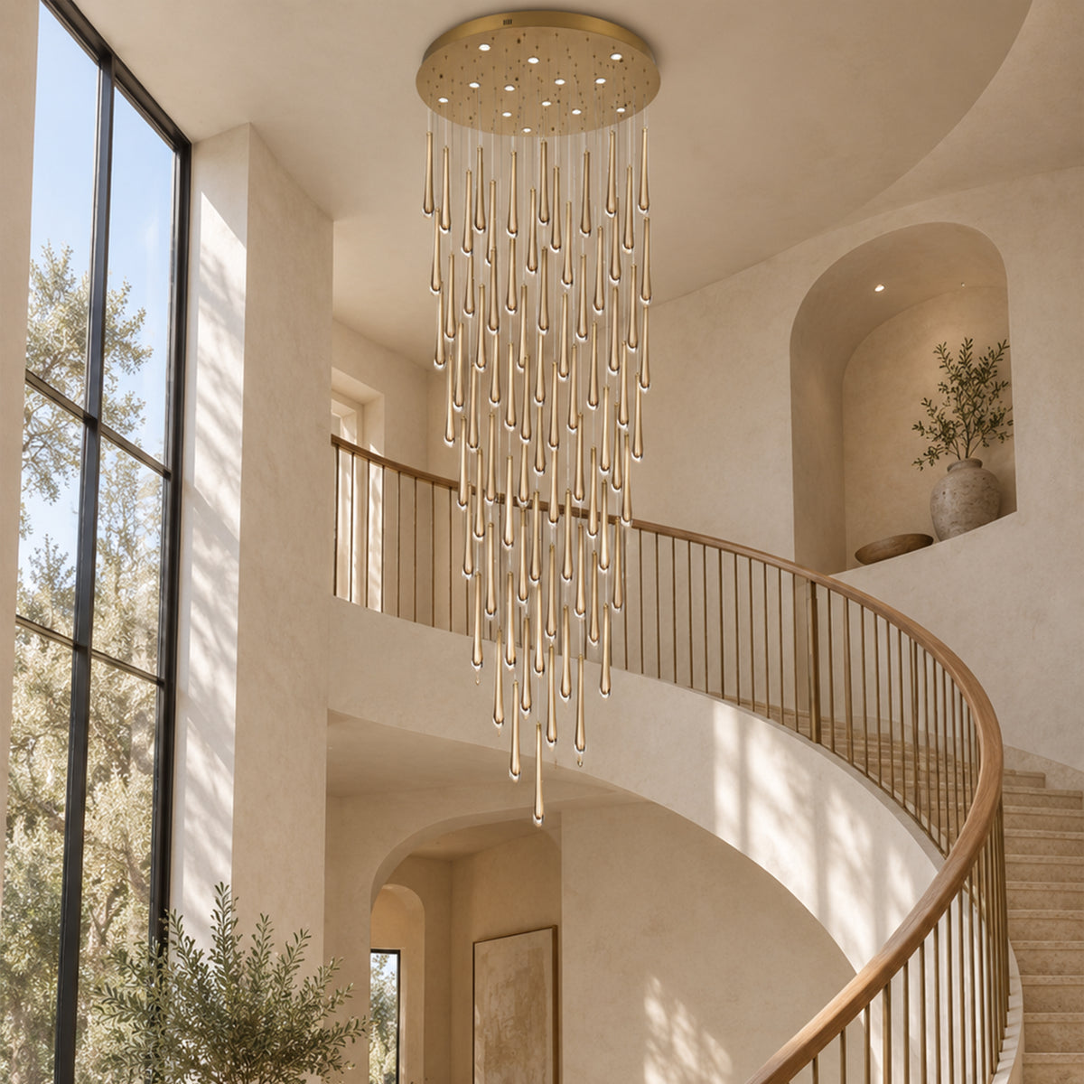 Aurelyn Crystal Round Chandelier 36"D