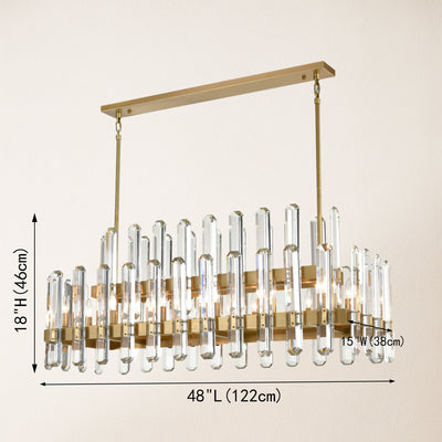 Clarion Rectangular Chandelier 122 cm L