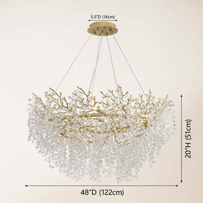 Lustre Branches Halo Chandelier 122cm