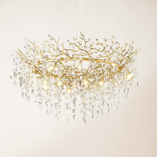 Frostleaf Crystal Branch Halo Chandelier 122cm