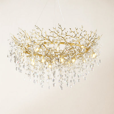 Frostleaf Crystal Branch Halo Chandelier 122cm