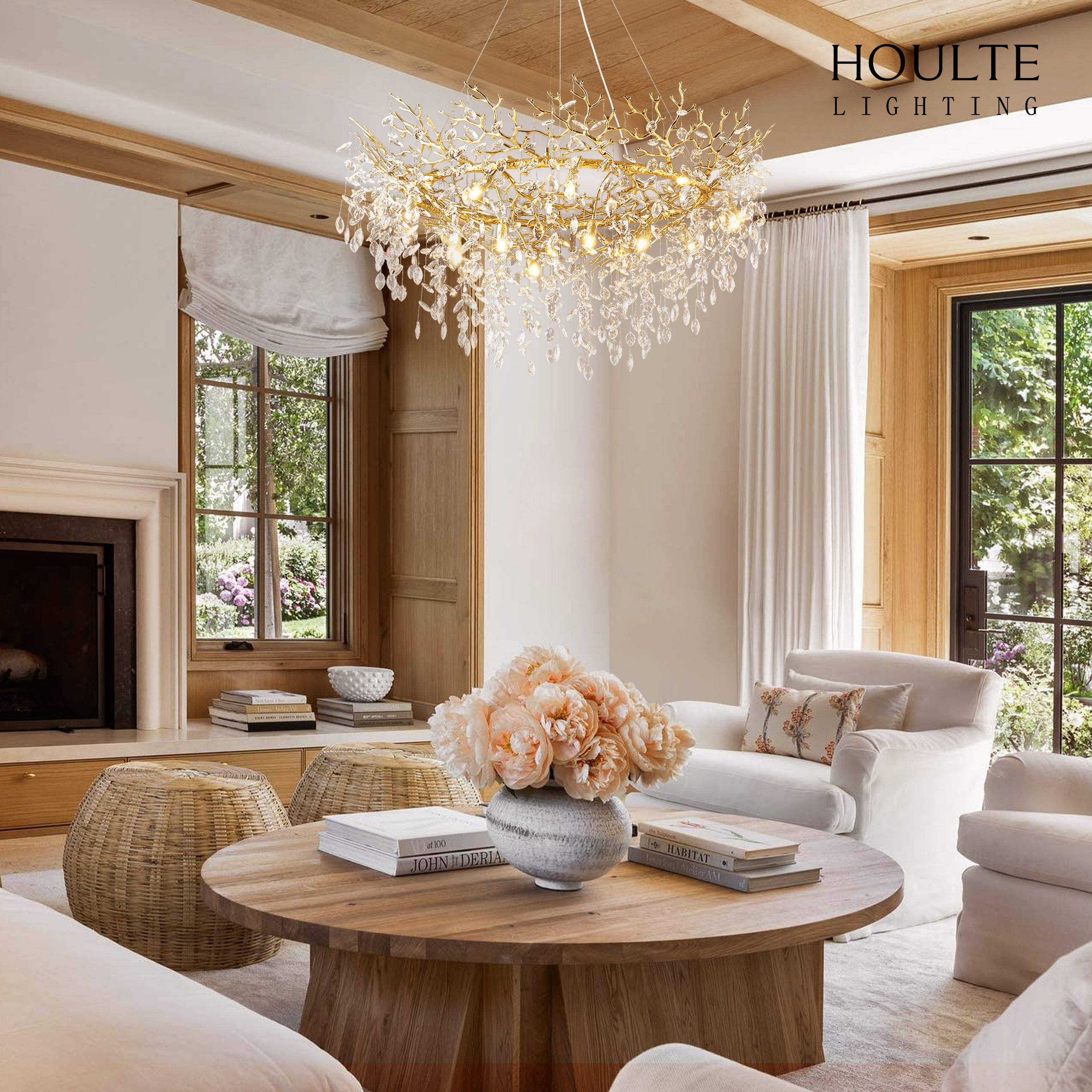 Frostleaf Crystal Branch Halo Chandelier 122cm