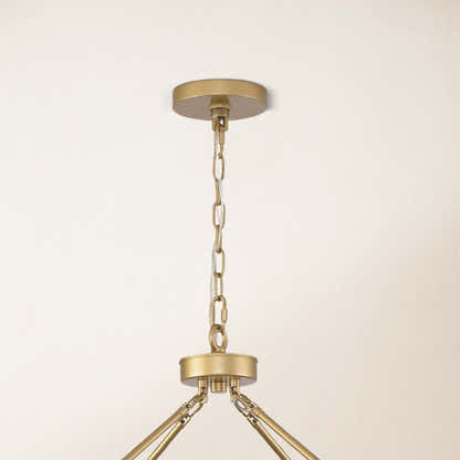 Cylora Glass Tube Round Chain Chandelier 48"D