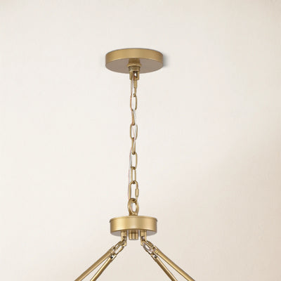 Cylora Glass Tube Round Chain Chandelier 48"D