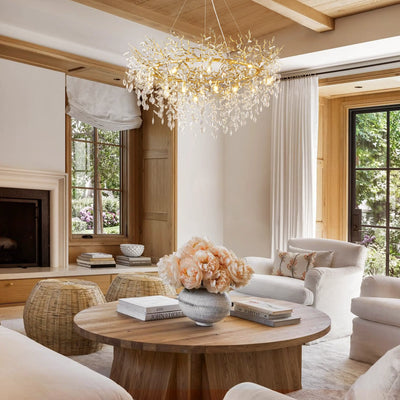 Frostleaf Crystal Branch Halo Chandelier 122cm
