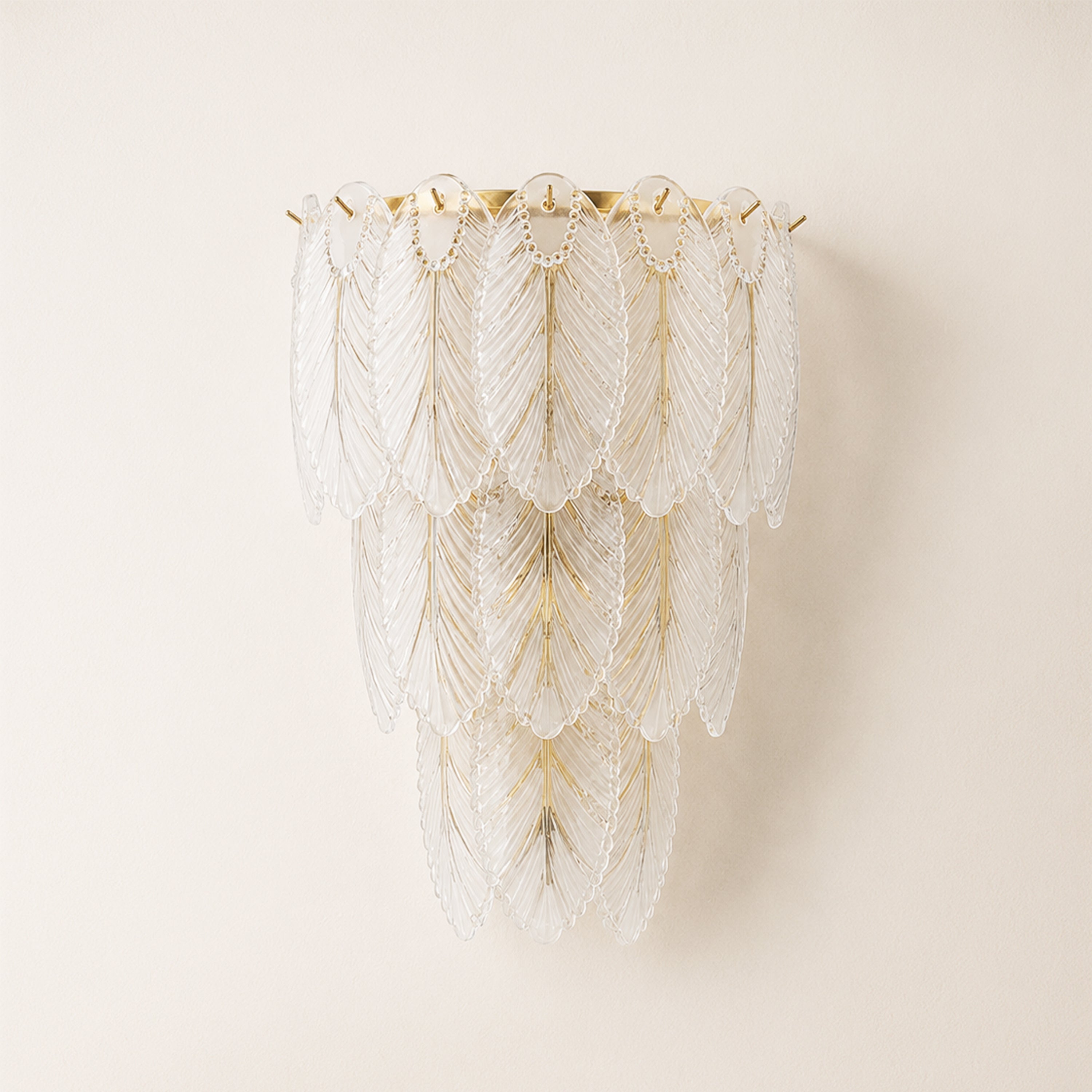 Aveline Crystal Feather Wall Sconce