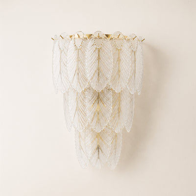 Aveline Crystal Feather Wall Sconce