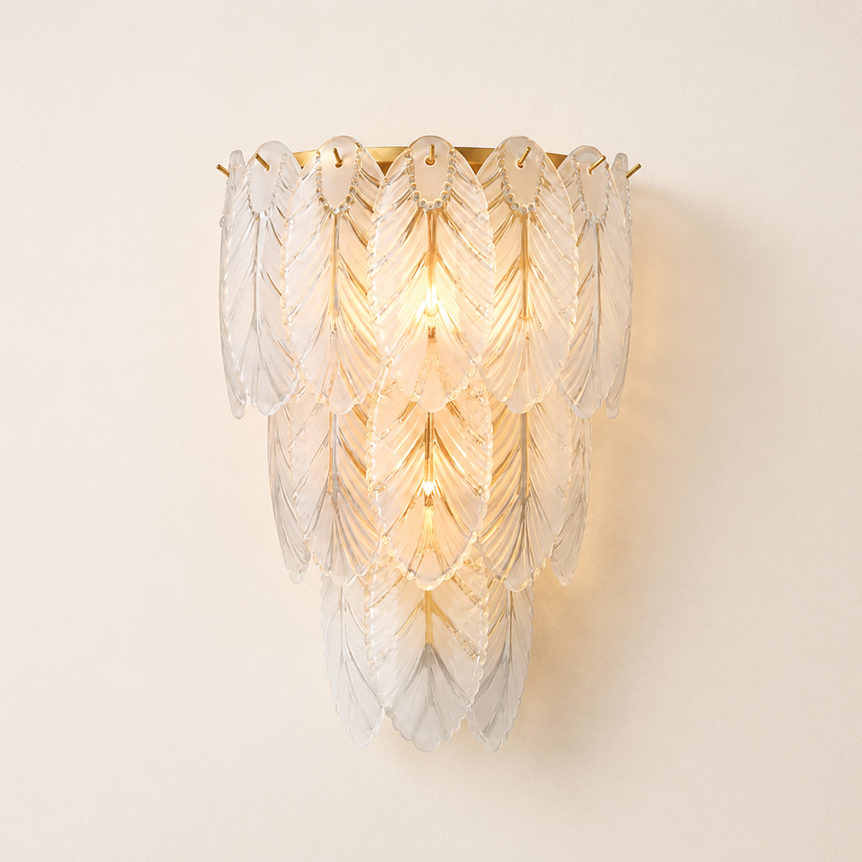 Aveline Crystal Feather Wall Sconce