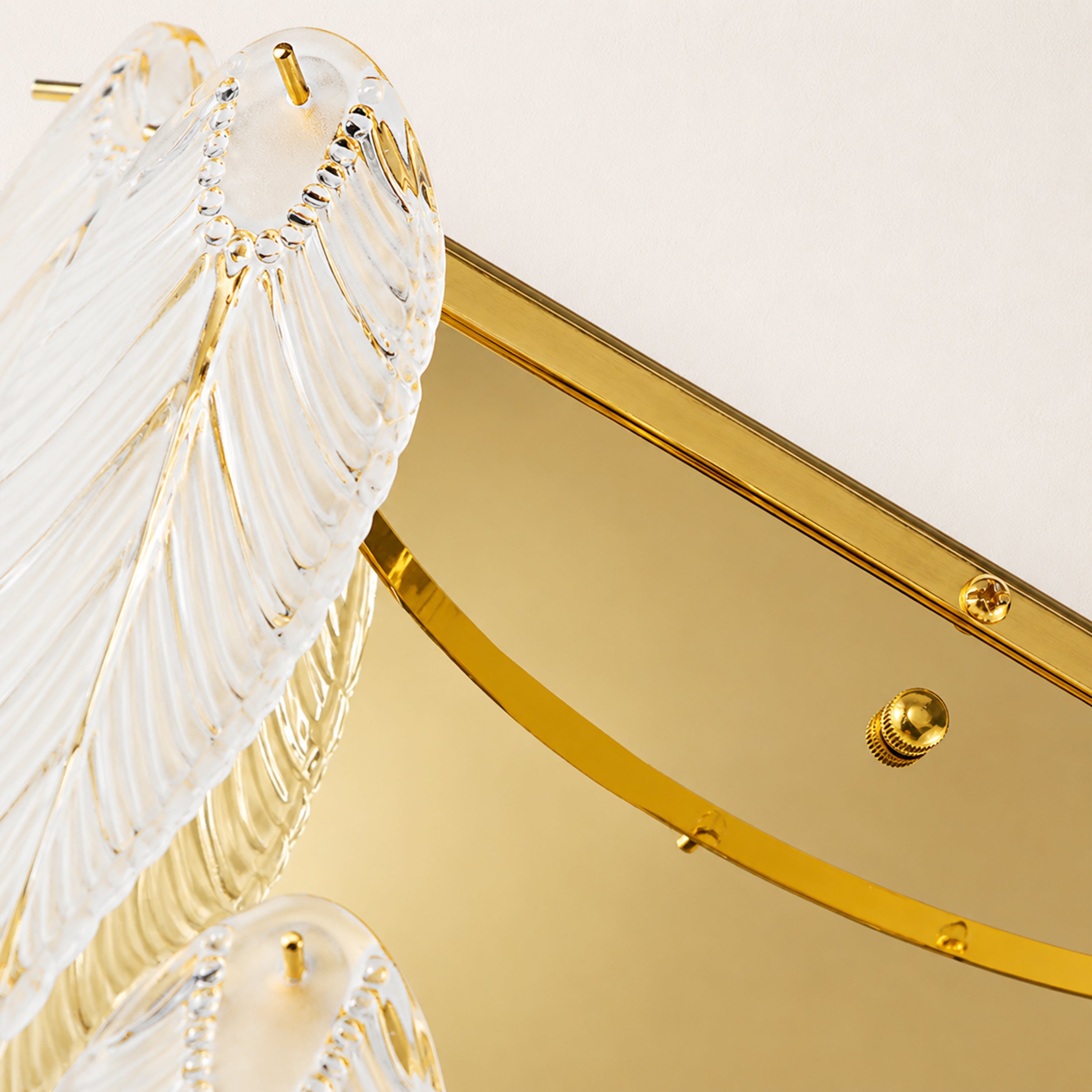 Aveline Crystal Feather Wall Sconce