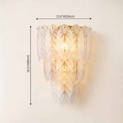 Aveline Crystal Feather Wall Sconce