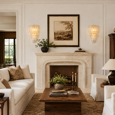 Aveline Crystal Feather Wall Sconce
