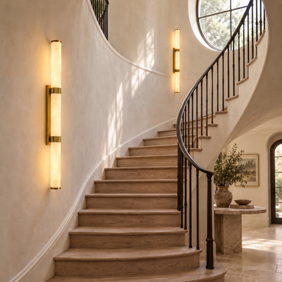Vela Resin Cylinder Wall Sconce 47.2"H