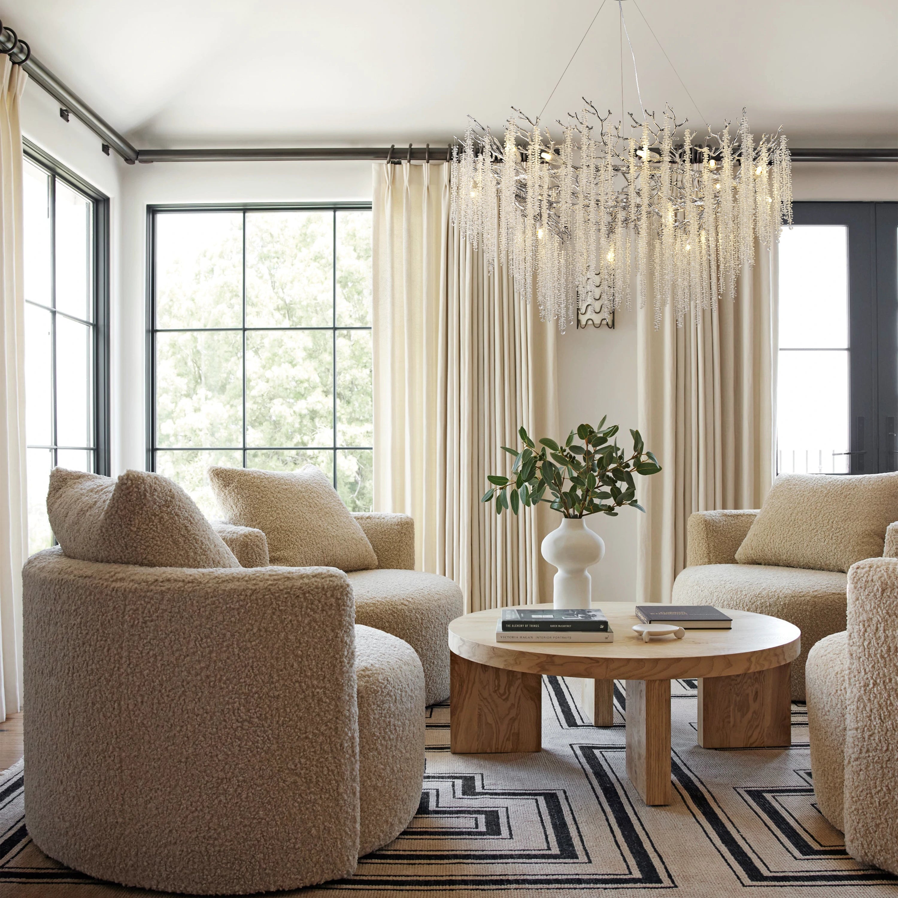 Snow Tree Branch Chandelier 120cm D