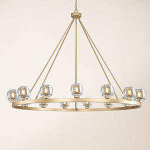 Vellum Round Chandelier 150cm D