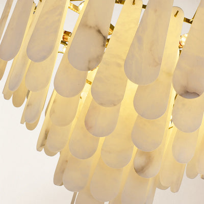 Caldera Alabaster Round Chandelier 32"