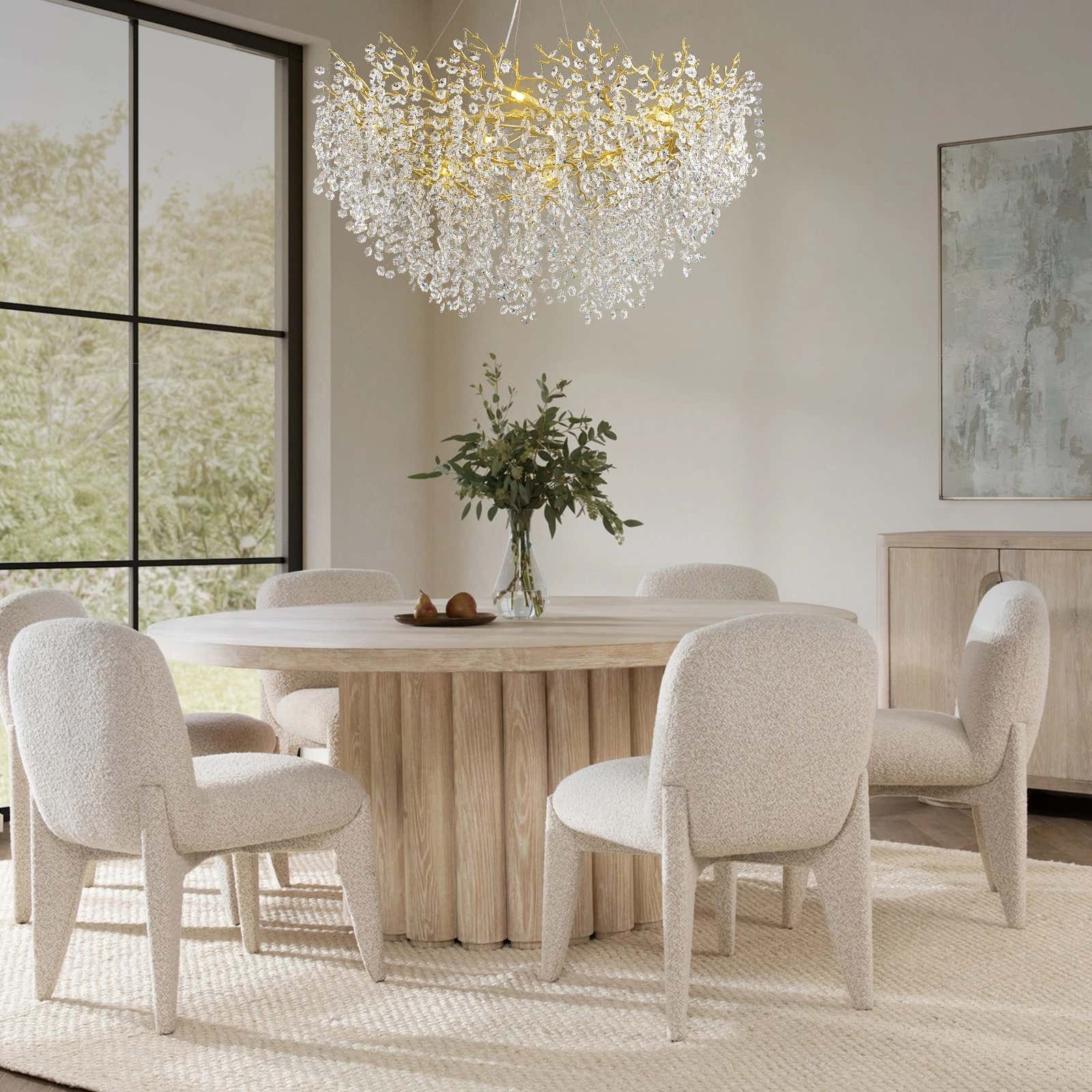 Lustre Branches Halo Chandelier 122cm