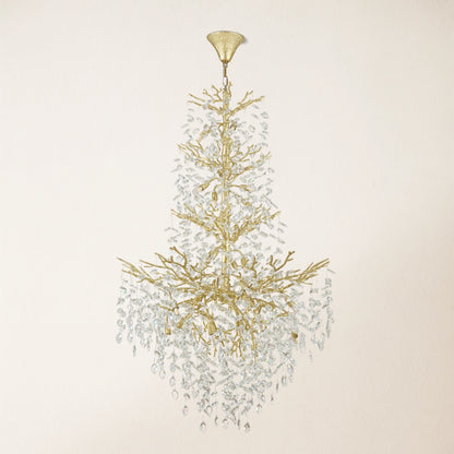 Frostleaf Crystal Cascade Grand Staircase Chandelier 155cm H