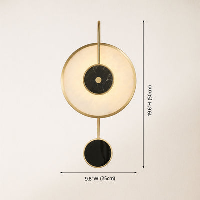 Nyxora Marble Disc Wall Sconce