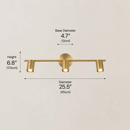 Erin Cylindrical 3-Light Wall Sconce