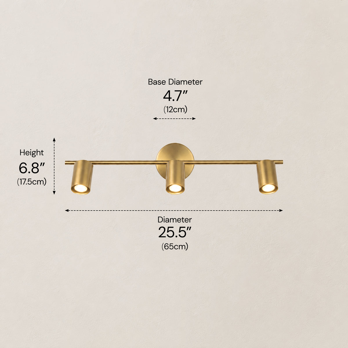 Erin Cylindrical 3-Light Wall Sconce