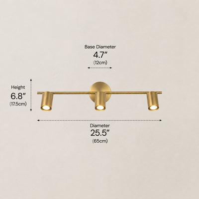 Erin Cylindrical 3-Light Wall Sconce