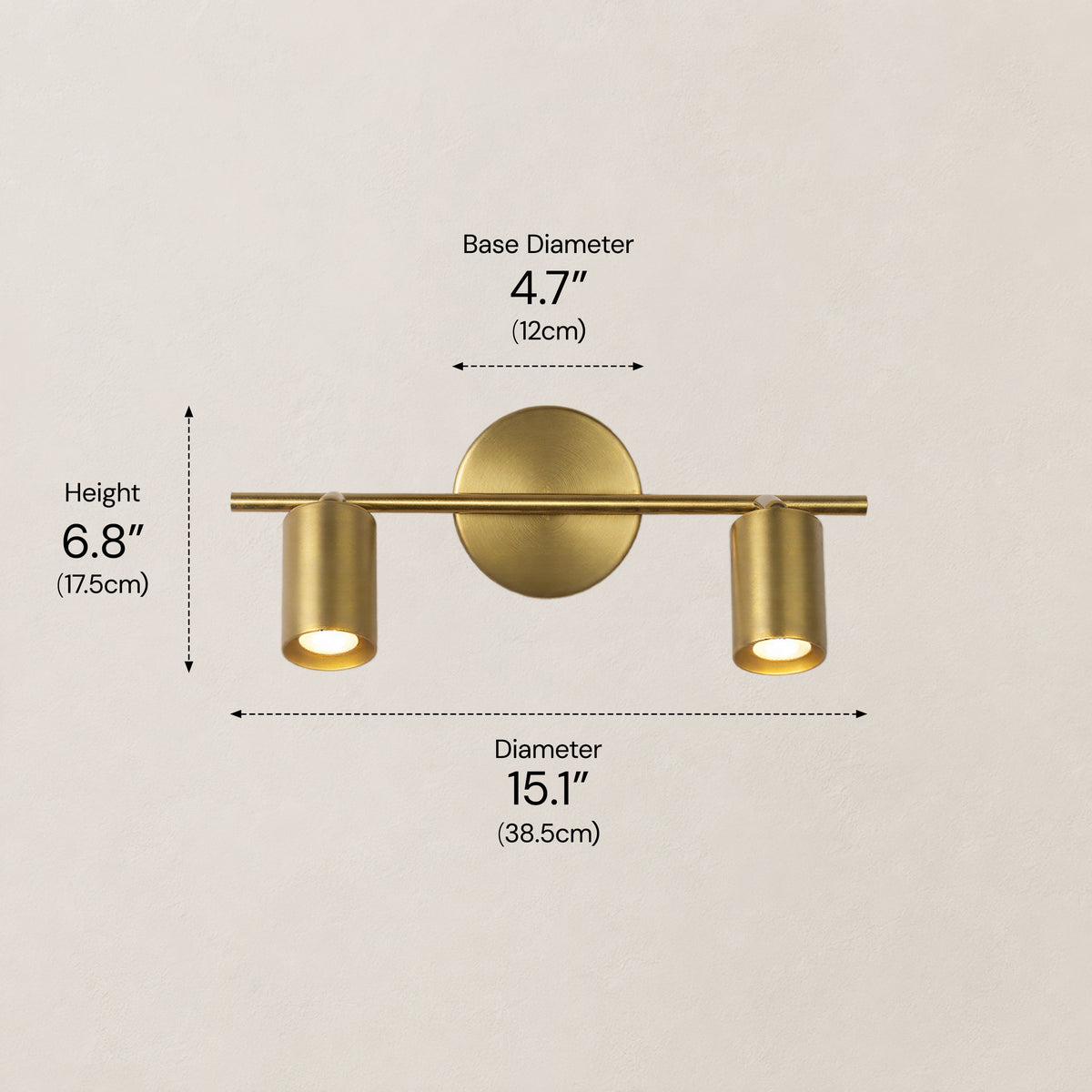 Erin Cylindrical 2-Light Wall Sconce