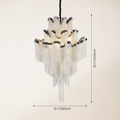 Teresa  Cadena Metal Tassel Chandelier 80cm W