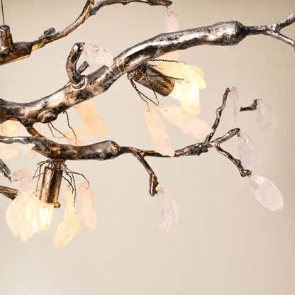 Arboris Rose Quartz Branch Chandelier 39.3"W