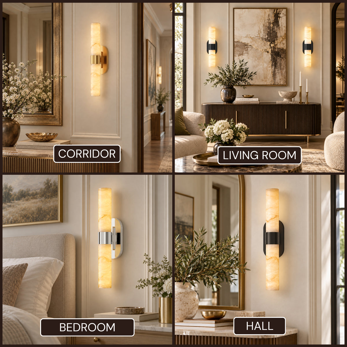 Calyndra Resin Cylinder Wall Sconce 18"-23"H