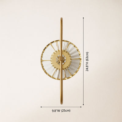 Orythea Crystal Sunburst Wall Sconce