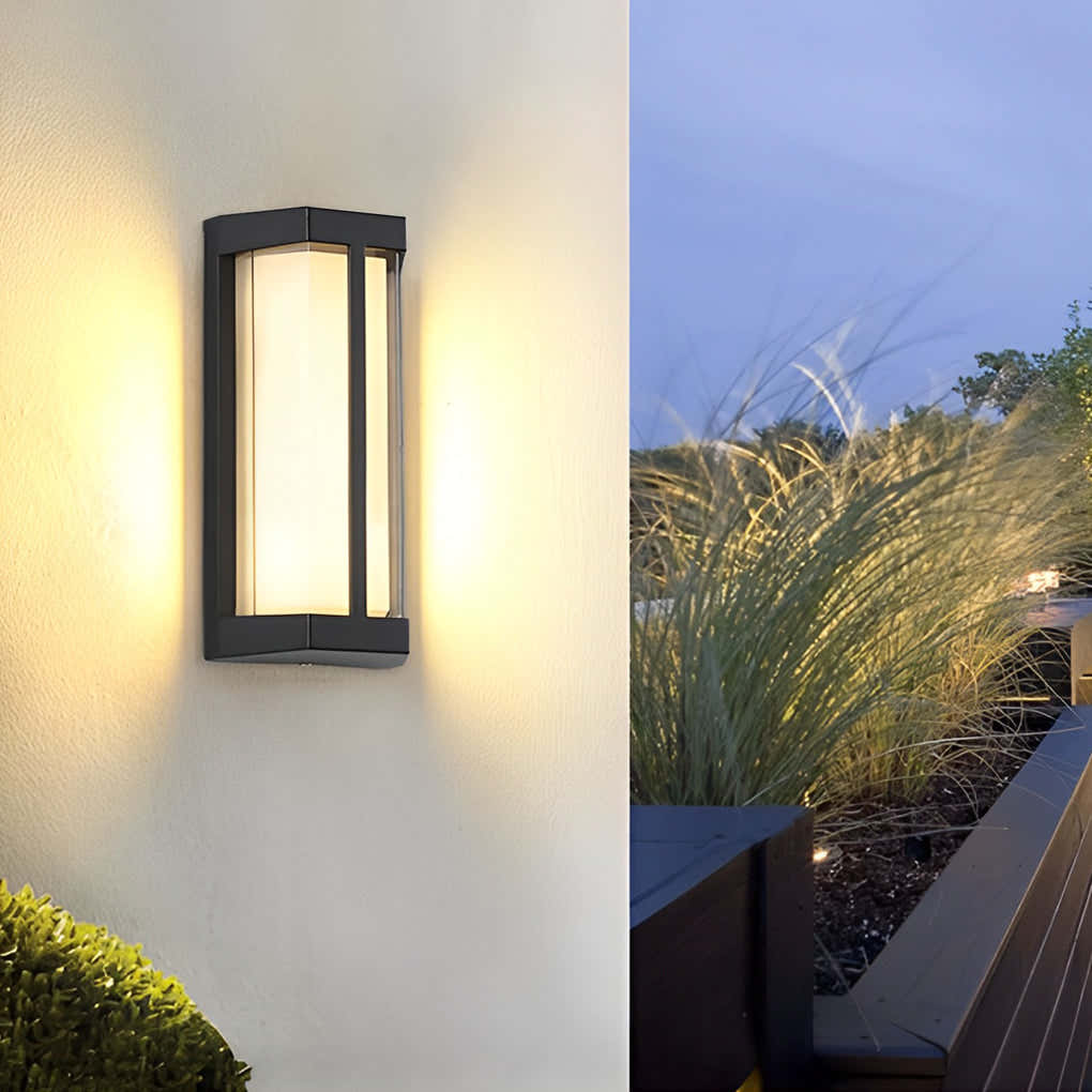 Cliffhold Double Acrylic Shade Outdoor Wall Light