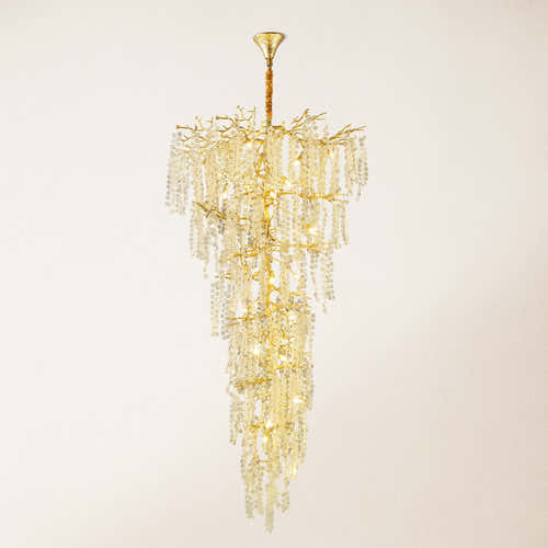 Shiro Noda Crystal Tree Branch Round Chandelier 241cm H