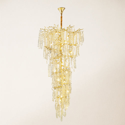 Shiro Noda Crystal Tree Branch Round Chandelier 241cm H