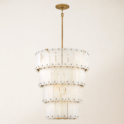 Rancho Alabaster 4-Tier Round Chandelier 24''D#Finish_Gold