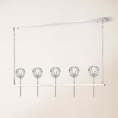 Parisian Crystal Linear Chandelier 117 cm L