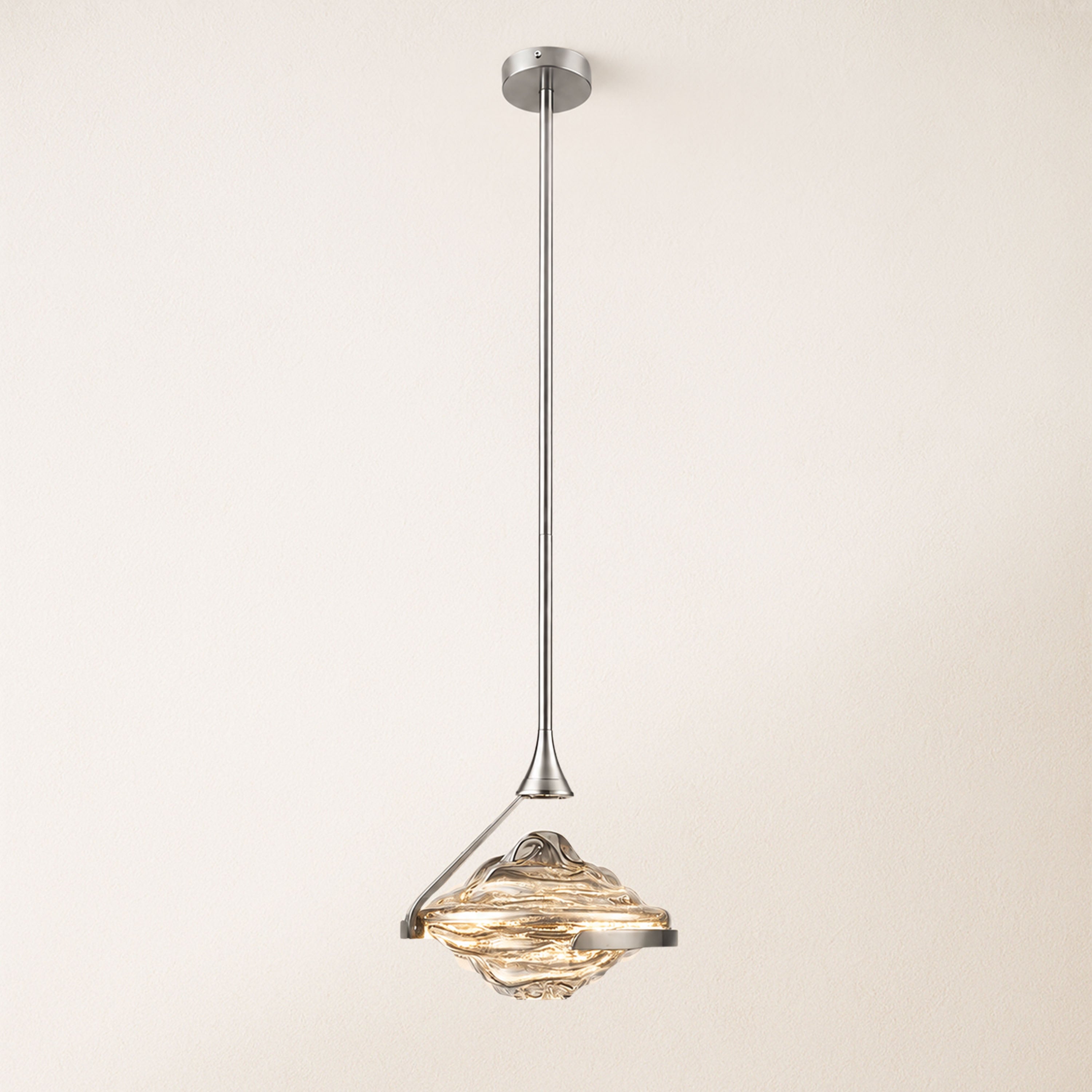 Rivelia Glass Wavy Pendant Light