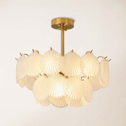 Marivelle Luxury Shell Glass Chandelier