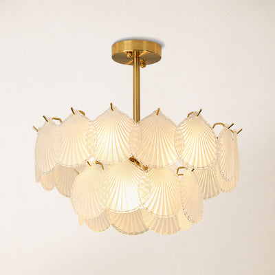 Marivelle Luxury Shell Glass Chandelier