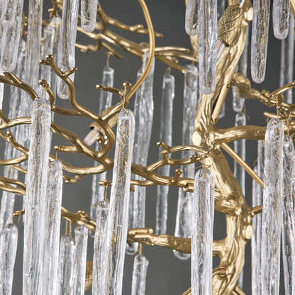 Ice Strip Modern Crystal Tree Branch Staircase Chandelier 240cm