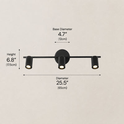 Erin Cylindrical 3-Light Wall Sconce