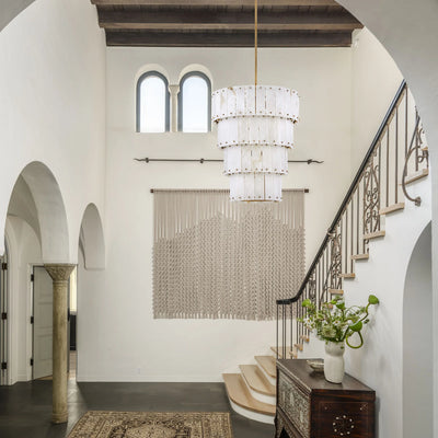Rancho Alabaster 4-Tier Round Chandelier 24''D#Finish_Gold