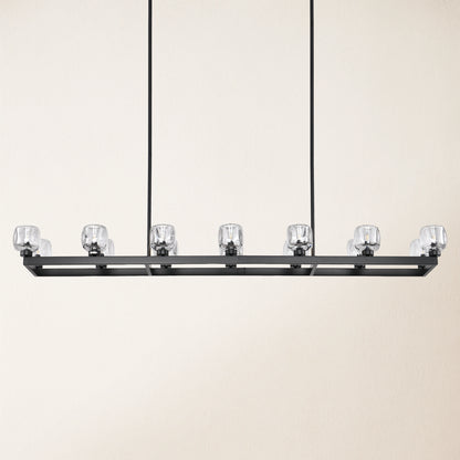 Vellum Rectangular Chandelier 173cm L