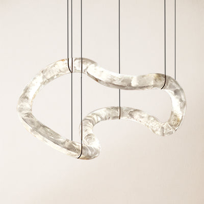 Infinity Symmetrical Alabaster Chandelier 56"W