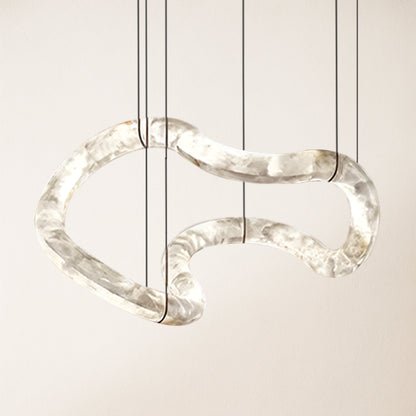 Infinity Symmetrical Alabaster Chandelier 56"L