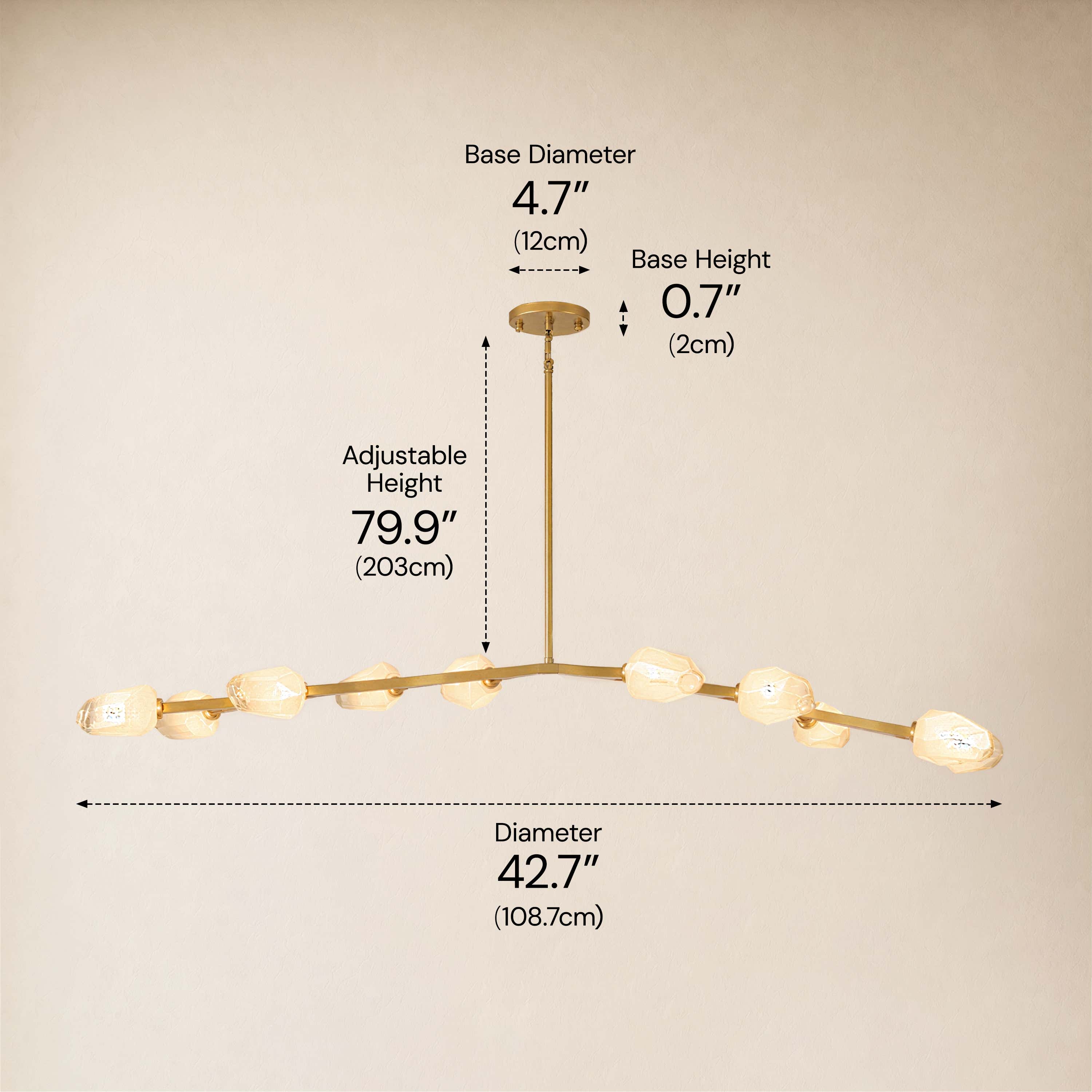 Solenne Cloud Glass Linear Chandelier 70"W